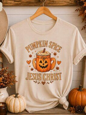 Pumpkin Spice Jesus Christ Shirt, Christian Fall Autumn Tee